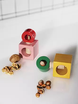 ALESSI | Nussknacker TWERGI Buchenholz Rosa/Rot | 